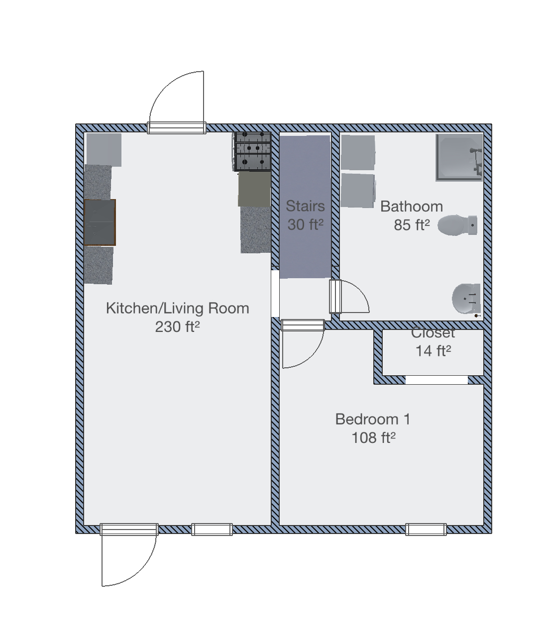 140 Niagara St Apt 1, Eau Claire, Wisconsin, 4 Bedrooms Bedrooms, ,2 BathroomsBathrooms,Multi-Family,Apartment,140 Niagara St Apt 1,1030